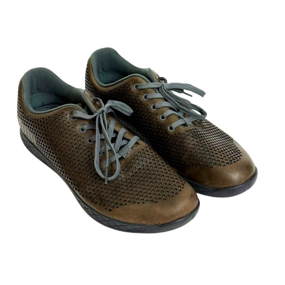 Nobull Leather Trainer Shoes Coffee Dark Brown Mens 14 Womens 15.5 CrossFit Gym